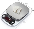 GeRRiT Digital Scale Kitchen Scale 5kg/0.1g Food Scale Electronic Scale with Backlight LED Display Screen ()