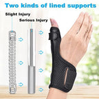 Thumb Brace,Thumb Spica Splint, Adjustable Breathable Wrist Splint/Hand Brace for Right and Left Hand, Pain Relief, Thumb & Wrist Support for Carpal Tunnel, Arthritis, Tendonitis, Sprains (Black, L)