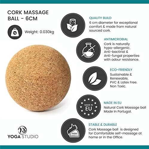 Yoga Studio Natural Cork Unbranded Massage Ball Twin Pack - 6cm