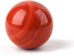Red Obsidian Crystal Ball with Resin Stand Red Jasper Stone Sphere Gemstone Crystals Sphere Healing Ball Sculpture Figurine for Fengshui Divination Home Decoration Photography,0.8"(2cm)