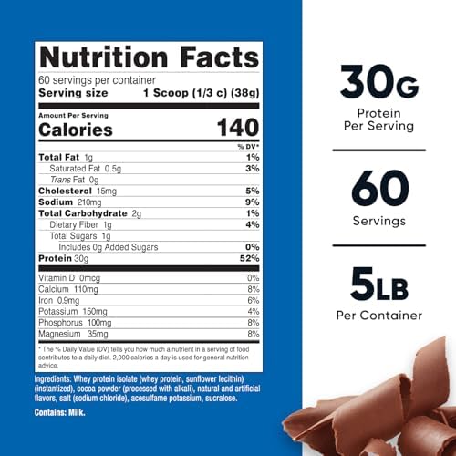 Nutricost Whey Protein Isolate Powder (Milk Chocolate) 5LBS