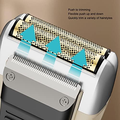 ANGGREK Beard Trimmer, USB Electric Hair Trimmer for Men Rechargeable Hair Grooming Machine Wet Dry Hair Clipper