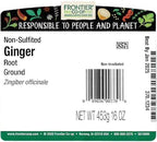 Frontier Co-op Ginger Root Ground, Kosher, Bulk Spice, Sustainably Grown | 16 Ounce (Pack of 1)