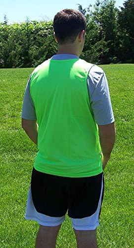 American Challenge Soccer Pinnies (10-Pack) – Mesh Jersey Vest for Scrimmage Practice, Soccer Pennies and Training Bibs