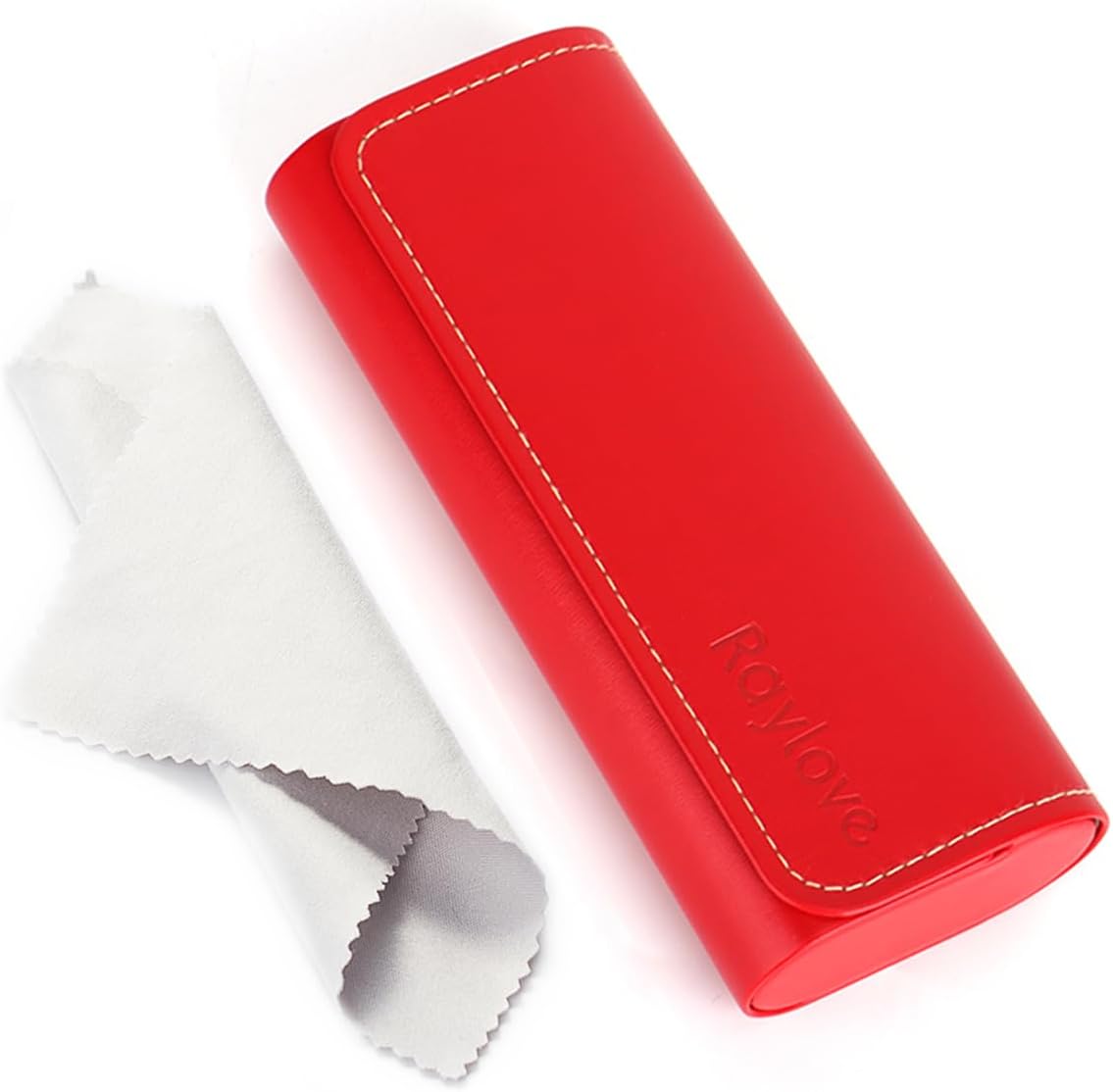 RayLove Glasses Case Hard Shell, Travel Sunglasses Case, Leather Hard Eyeglass Case for Women, Reading Glasses Case for Men
