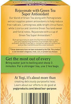 Yogi Tea Green Tea Super Antioxidant - 16 Bags per Pack (4 Packs) - Organic Antioxidant Support - Includes Licorice Root, Jasmine & More