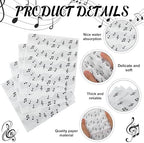 60 Pcs Music Note Cocktail Paper Napkins 6.5 x 6.5 Inches Disposable Paper Napkins Dessert Beverage Tissue for Decoupage Luncheon Tissue for Theme Party Wedding Birthday Party