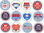 Happy Father's Day edible cupcake, oreo cookie topper, edible image/Dad cake image/Super Dad theme/Edible Party supplies decoration /1 sugar sheet PRECUT. 9 circles 2.5" each