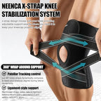 NEENCA Knee Brace for Women & Men, Compression Knee Support with X-Straps Design - ACL, MCL, PCL, Meniscus Tear & Arthritis Pain Relief - Stabilizing Joint with Side Stabilizers & Patella Gel Pads