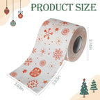 Christmas Toilet Paper Decorations, Red Snowflakes Pattern Toilet Paper Gifts, Holiday Gifts, Funny Tissue Napkins, Xmas Bath Decor Tissue Roll Supplies, Bathroom Decor Fun Party Favors Gift