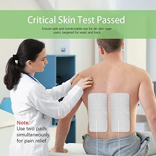 TENS Unit Replacement Pads for Waist and Lower Back Pain Relief 4X8" Large TENS Unit Pads Self-Adhesive Electrode Pads Compatible with TENS 7000, AUVON TENS- 4 Pcs