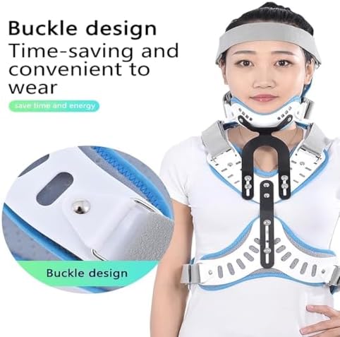 SFKLYU Orthosis Cervical Thoracic Halo Brace Head Neck Chest Orthosis Adjustable Cervical Thoracic Orthosis for Trauma & Post-Op Recovery