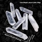 Erliway 0.22 lbs Clear Quartz Crystals Bulk, 2.36-3.94" Raw Clear Quartz Crystal Wands, Irregular Shape Rough Quartz Crystal Points for Meditation Yoga Reiki Balancing Wire Wrapping