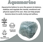 Amazing Gemstone Aquamarine Raw Crystals and Healing Stones, Natural Rocks for Tumbling and DIY Raw Stones and Crystals (1 Piece)