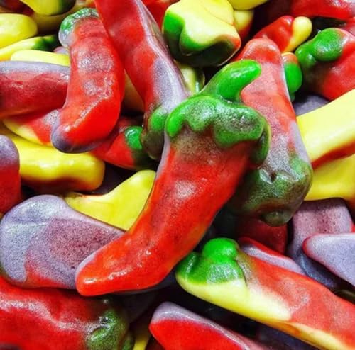 Spicy Fire Peppers Gummi Candy, 2.2 lb Bag, Soft and Chewy Cherry Flavor
