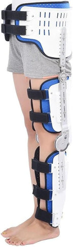 SFKLYU Knee Support Brace, Hinged Hip Abduction Brace, Hip Knee Ankle Foot Orthosis for Leg Fracture, Lower Limb Paralysis,Left,S