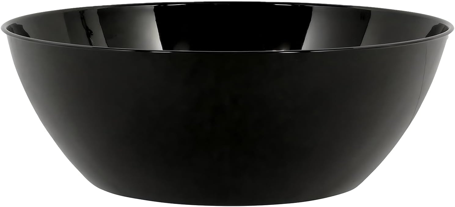 Black Plastic Recyclable Bowl - (10 qt.) 1 Piece - Durable Serveware, Ideal for Everyday Use and Any Occasion