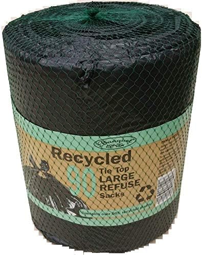 2 x Recycled tie top Large Refuse Sacks