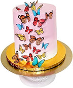 Edible Butterflies Wafer Paper for Cupcake Cake Decorating Topper,34pcs Pre-Cut Easter Wedding Cake Cupcake