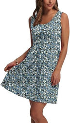 WIHOLL Women's Summer Dress 2026 A-Line Sleeveless Casual Sundress with Pockets Floral/Solid