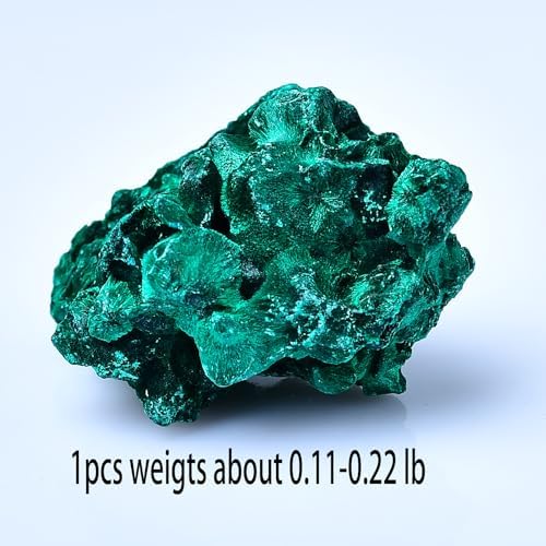 Natural Malachite Stone Crystals 0.11-0.22lb Malachite Raw Irregular Rough Mineral Specimen and Healing Crystal Gem Reiki Healing Home Decor Gift Box