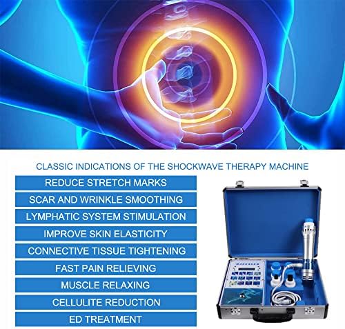 Shockwave Therapy Machine, Effective Electromagnetic Extracorporeal Shock Wave Therapy Machine Pain Relief Body Massager Muscle Relax Massage Gun with 7 Massage Heads