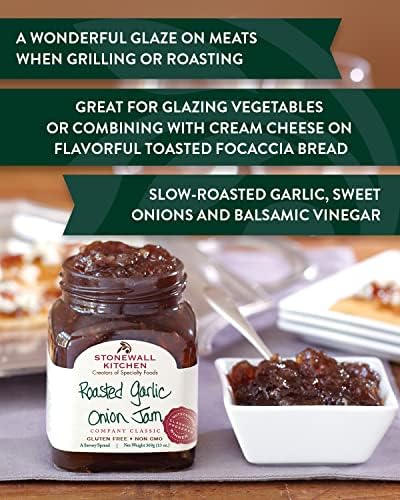 Stonewall Kitchen Roasted Garlic Onion Jam, 13 Ounces