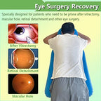 Face Down Pillow for Sleeping on Stomach, Prone Pillow After Eye Surgery for Vitrectomy Retina Recovery Lying Pillow, Donut Pillow for Head, Post Eye Surgery Inflatable Prone Cushion Pillow (Blue)