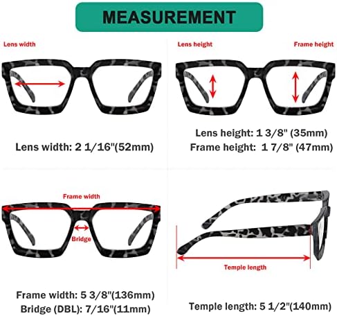Eyekepper 4 Pack Reading Glasses Women Oversize Frame Ladies Readers +1.50