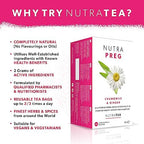 NUTRAPREG - Pregnancy Tea | Morning Sickness Tea - Help Ease Nausea & Support Mothers Wellbeing - Includes Ginger, Peppermint & Chamomile - 60 Enveloped Tea Bags - by Nutra Tea - Herbal Tea - (3 Pack)