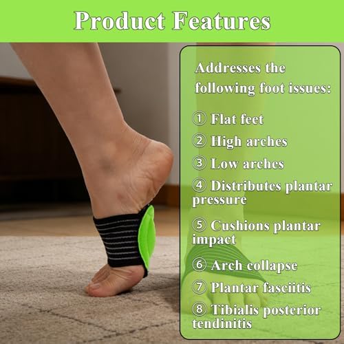 3-Pair Arch Support Compression Sleeves for Plantar Fasciitis Relief & Foot Pain, Maximum Support for Flat Feet & High Arches, Men & Women, Black/Green