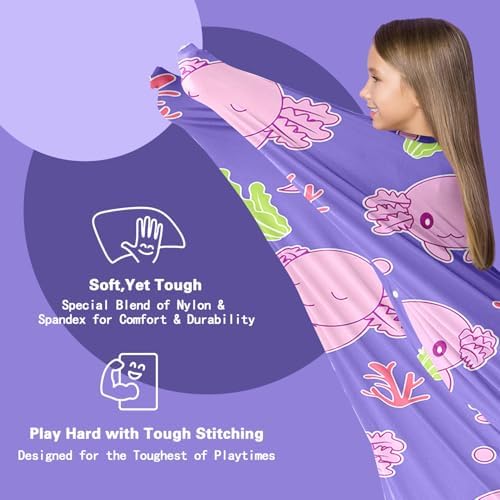 Axolotl Stretchy Sensory Body Socks - Stretchable Sensory Sack to Help Kids Relax and Focus - ADHD and Improve Sensory Full Body Sock for Kids (X-Large)