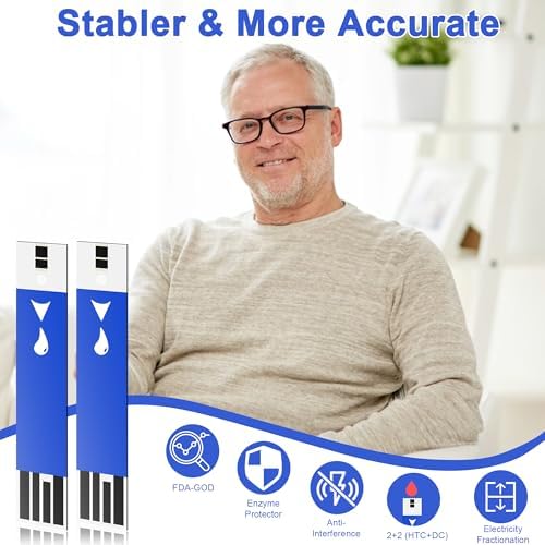 Blood Glucose Test Strips Set -Lvonge 100PC Test Strips for Use Only with Lvonge Blood Glucose Monitor G520/501, Home Diabetes Blood Glucose Testing Kit