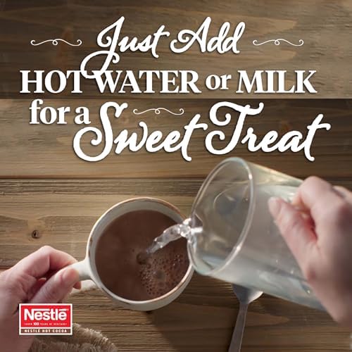 Nestle Hot Chocolate Packets, Dark Chocolate Flavor Hot Cocoa Mix, Made with Real Cocoa, Bulk Pack, 0.71 oz Packet (Pack of 300)