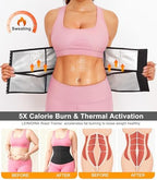 LEINIDINA Waist Trainer for Women Corset Shapewear Segmented Sweat Waist Trimmer for Women Workout Belt