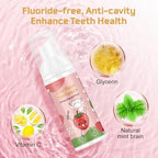 Foam Toothpaste Kids, Kids Foam Toothpaste, Toddler Toothpaste with Low Fluoride for U Shaped Toothbrush, Children Oral Cleaning for Ages 3 Plus (2PCS, Watermelon+Blueberry)