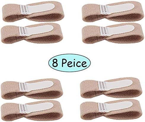Lengthened Broken Toe Wraps for Your Big Toes, 8 Pcs/Pack Fabric Toe Splint Toe Cushioned Bandages Finger Protectors Straightener Hammer Toe Separators