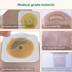 21 PCS Colostomy Bags Two Piece Ostomy Bag Ostomy Supplies Drainable Pouches with Closure for Ileostomy Colostomy Urostomy Stoma Care Cut to Fit (15 PCS Bags+6 PCS Barrier)