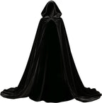 Wizard Robe Velvet Hooded Witch Cloak Unisex Medieval Renaissance Hood Cape Halloween Coat Adult