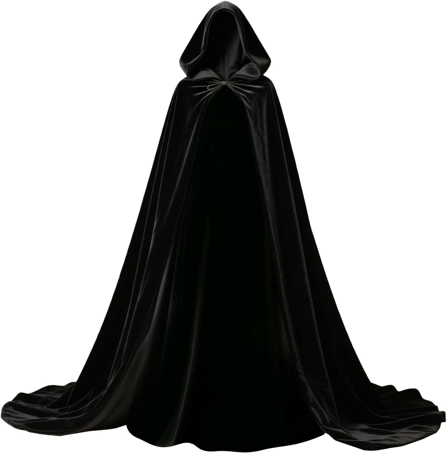 Wizard Robe Velvet Hooded Witch Cloak Unisex Medieval Renaissance Hood Cape Halloween Coat Adult