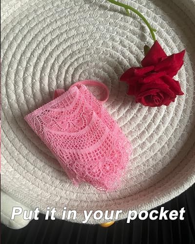 Mens Sexy Pink Lace Jockstraps Underwear, Sissy Lingerie Soft Stretchy Bulge Pouch Panties For Men Crossdressers