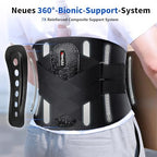 Back Brace for Lower Back Pain with 8X Powerful Bionic Support System, Back Support Belt for Men Women with 3D Lumbar Pad, Breathable Lumbar Support Belt for Scoliosis,Sciatica,Herniated Disc,Black,Medium(Waist:32.3-36.6 Inch)
