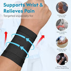 KEKING® Compression Wrist Sleeves for Women Men, 1 Pair, Premium Wrist Support Bands for Carpal Tunnel, Improve Circulation & Recovery, Tendonitis, Tennis, Sports - Wrist Brace Wrist Wraps, Black S