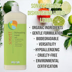Sonett Organic Dishwashing Liquid Organic 100% Biodegradable Lemon, 34 Fl.Oz (1 Count)