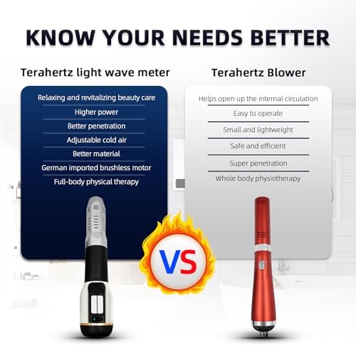 Generic Terahertz (THZ) Therapeutic Device, 2-Speed Temperature/Wind Speed / 3 Modes Adjustable, Therapeutic Wand to Promote Muscle Relaxation, Improve Sleep, Eliminate Fatigue/Joint Pain, White
