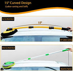 15° Curved Car Cleaning Brush with Telescopic Handle 43" Aluminum Alloy Long Rod Wash Mop For Washing Caravan Van Truck Boat RV Roof Soft Chenille Head Duster Clean Product Not Hurt Paint Scratch Free