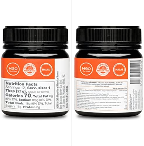 New Zealand Honey Co. Raw Manuka Honey UMF 10+ | MGO 263+ | UMF Certified Monofloral New Zealand Honey for Daily Wellness, Family, Skin Care & Dogs - 8.8oz / 250g