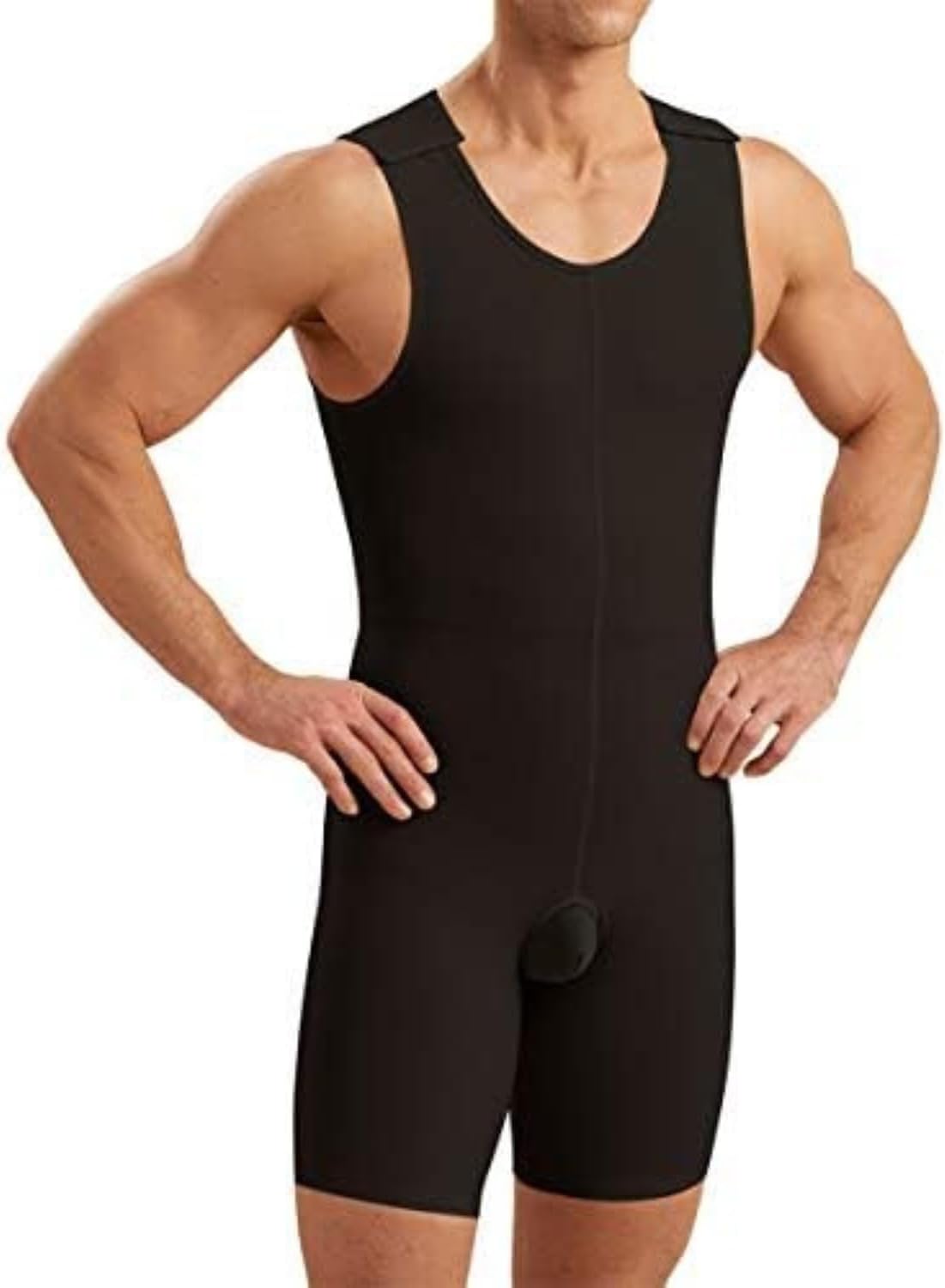 MARENA MB2 Zipperless Men’s Sleeveless Bodysuit - Post Surgery Compression Garment