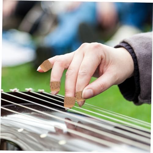 DECHOUS 4pcs Guzheng Finger Tape Nail Cover Guitar Pick Finger Wrap Reusable Pipa Nails Tape Hands Stabilizer Right Hand