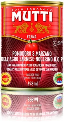 Mutti Whole Peeled Authentic San Marzano PDO Tomatoes (Pelati), 14 oz. | 6 Pack | Italy’s #1 Brand of Tomatoes | Canned Tomatoes | Vegan Friendly & Gluten Free | No Additives or Preservatives